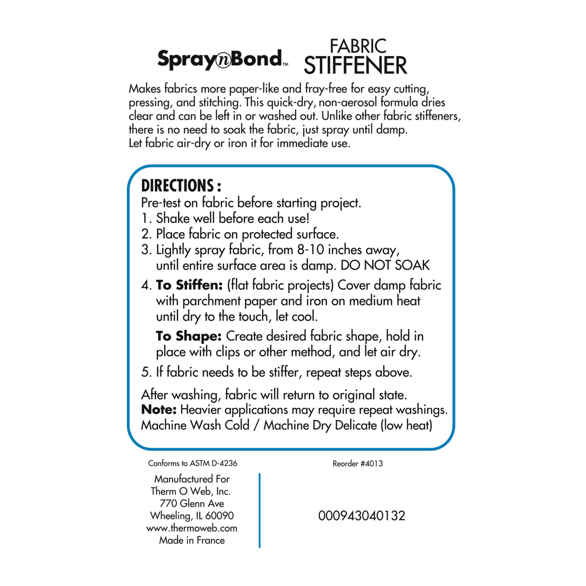8 Pack: 7oz. Therm O Web SpraynBond™ Heat-Bonded Fabric Stiffener
